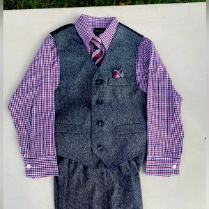 Boys matching suit ensemble.